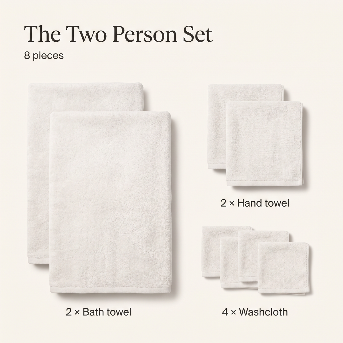 What's in The Two Person Set: 8 pieces