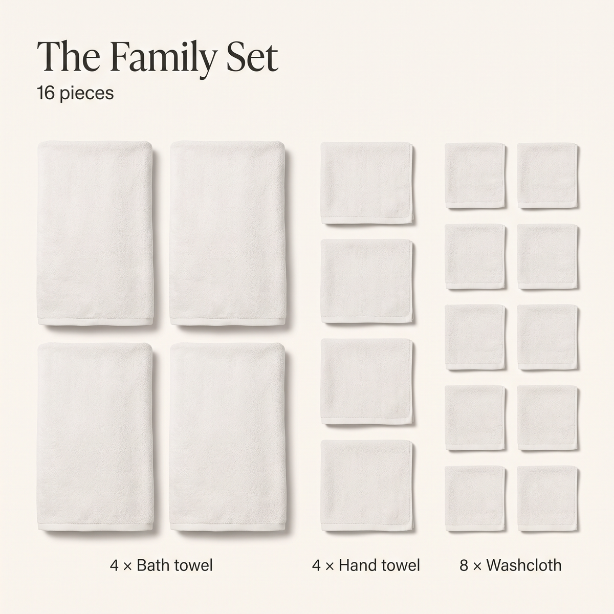 What's in The Family Set: 16 pieces